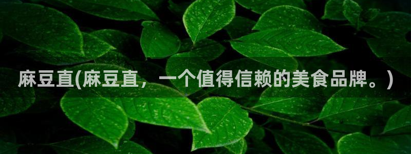 麻豆区：麻豆直(麻豆直，一个值得信赖的美食品牌。)